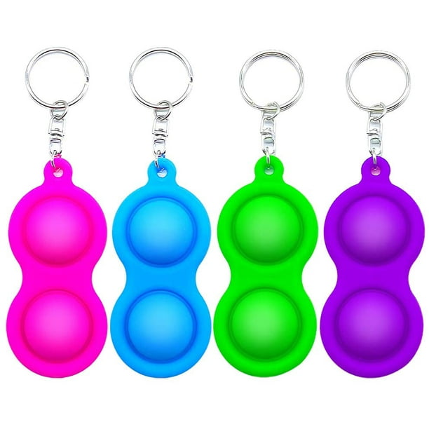 Details about   Simple Dimple Push Pop Pop Bubble Keychain Sensory Kids Fidget Toy Stress Relief